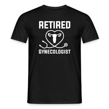 Retired Gynecologist Retirement Gynecology - Men's T-Shirt - black - Front - AI Model Male 178 light (178cm)