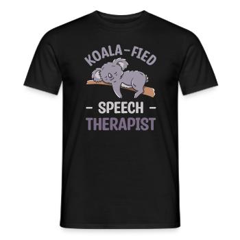 Koala-Fied Logopäde Pathologe SLP - Männer T-Shirt - Schwarz - Vorne - AI Model Male 178 light (178cm)
