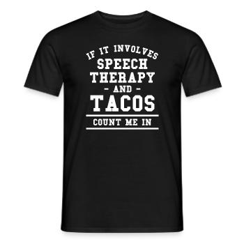 S’il s’agit d’orthophonie et de tacos Count Me - T-shirt homme - noir - Devant - AI Model Male 178 light (178cm)