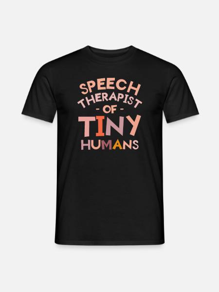 Logopäde der Sprache winziger Menschen - Männer T-Shirt - Schwarz