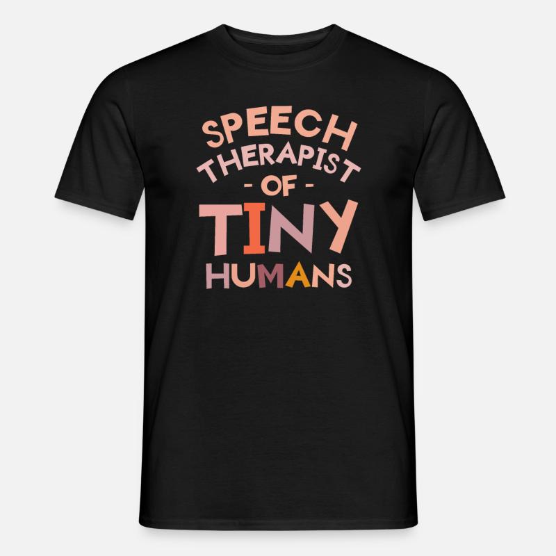Logopäde der Sprache winziger Menschen - Männer T-Shirt - Schwarz