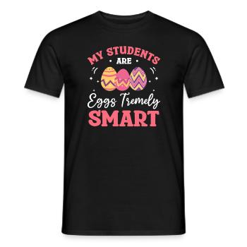 Meine Schüler sind Eier enorm kluge Lehrer - Männer T-Shirt - Schwarz - Vorne - AI Model Male 178 light (178cm)