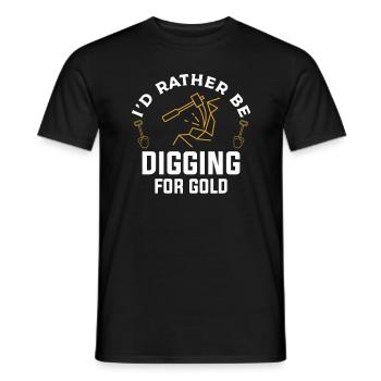 Je préfère creuser pour un mineur de charbon d’or - T-shirt homme - noir - Devant - AI Model Male 178 light (178cm)