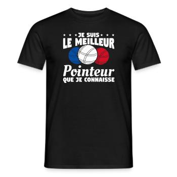 Je Suis Le Meilleur Pointeur Que Je Connaisse - T-shirt homme - noir - Devant - AI Model Male 178 light (178cm)