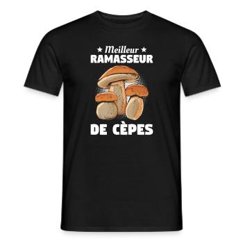 Meilleur Ramasseur De Cèpes Champignons - T-shirt homme - noir - Devant - AI Model Male 178 light (178cm)