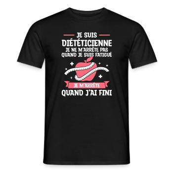 Diététicienne Je Ne M'arrêté Pas Quand Je Suis - T-shirt homme - noir - Devant - AI Model Male 178 light (178cm)