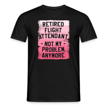 L’hôtesse de l’air à la retraite n’est plus mon problème - T-shirt homme - noir - Devant - AI Model Male 178 light (178cm)