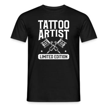 Tattoo Artist Limited Edition Tattooing Tattoos - Men's T-Shirt - black - Front - AI Model Male 178 light (178cm)