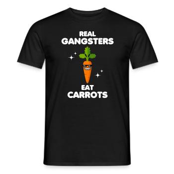 Real Gangsters Eat Carrots Cooler Carrot Spuch - Men's T-Shirt - black - Front - AI Model Male 178 light (178cm)