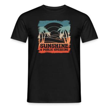 Sunshine & Public Speaking Speech Speaker - Männer T-Shirt - Schwarz - Vorne - AI Model Male 178 light (178cm)
