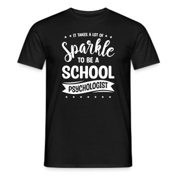 It Takes A Lot Of Sparkle To Be A School - Men's T-Shirt - black - Front - AI Model Male 178 light (178cm)