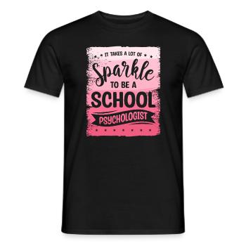Es braucht viel Glanz, um eine Schule zu sein - Männer T-Shirt - Schwarz - Vorne - AI Model Male 178 light (178cm)