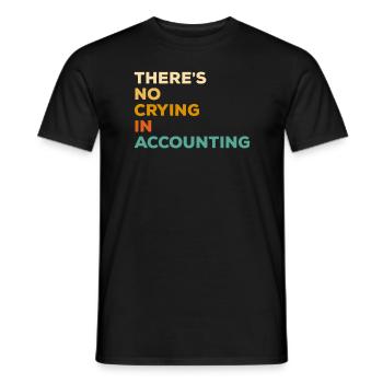 Il n’y a pas de pleurs chez Comptable comptable CPA - T-shirt homme - noir - Devant - AI Model Male 178 light (178cm)