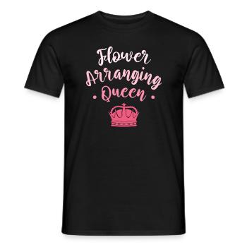 Flower Arranging Queen Floristry Florist - Men's T-Shirt - black - Front - AI Model Male 178 light (178cm)