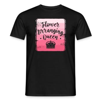 Flower Arranging Queen Floristry Florist - Men's T-Shirt - black - Front - AI Model Male 178 light (178cm)