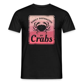 Leicht abgelenkt von Krabben Krabbenjäger - Männer T-Shirt - Schwarz - Vorne - AI Model Male 178 light (178cm)
