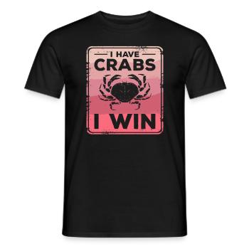 Ich habe Krabben, ich gewinne Krabbenjäger - Männer T-Shirt - Schwarz - Vorne - AI Model Male 178 light (178cm)