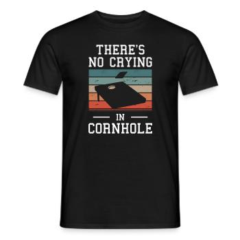Retro Es gibt kein Weinen in Cornhole - Männer T-Shirt - Schwarz - Vorne - AI Model Male 178 light (178cm)