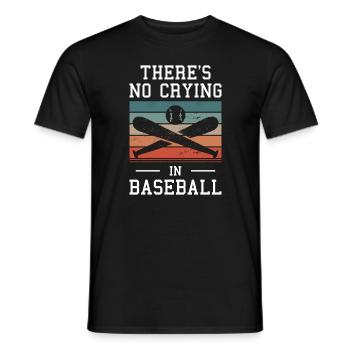 Retro There's No Crying In Softball Softballer - Men's T-Shirt - black - Front - AI Model Male 178 light (178cm)