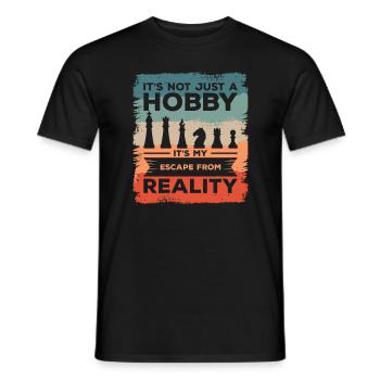 It's Not Just A Hobby It's My Escape From Reality - Men's T-Shirt - black - Front - AI Model Male 178 light (178cm)