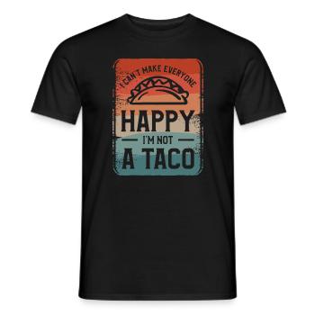 Je ne peux pas rendre tout le monde heureux Je ne suis pas un taco Tacos - T-shirt homme - noir - Devant - AI Model Male 178 light (178cm)