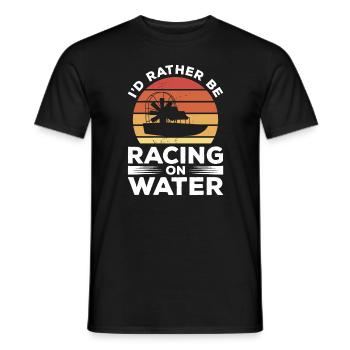 Rétro Je préfère courir sur hydroglisseur - T-shirt homme - noir - Devant - AI Model Male 178 light (178cm)