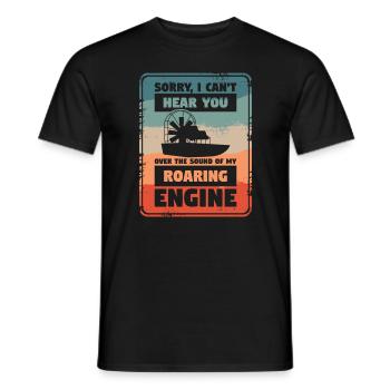 Désolé, je ne peux pas vous entendre sur le son de mon - T-shirt homme - noir - Devant - AI Model Male 178 light (178cm)