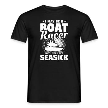 Sorry I Can't I'm Too Busy Boat Racing Airboat - Men's T-Shirt - black - Front - AI Model Male 178 light (178cm)