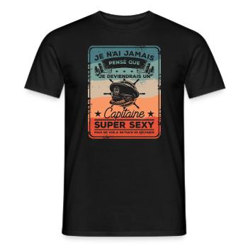 Je N'ai Jamais Pensé Que Je Deviendrais Un - T-shirt homme - noir - Devant - AI Model Male 178 light (178cm)