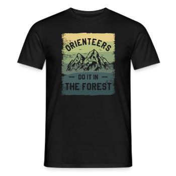Orienteers Do It In The Forest Orienteer - Men's T-Shirt - black - Front - AI Model Male 178 light (178cm)