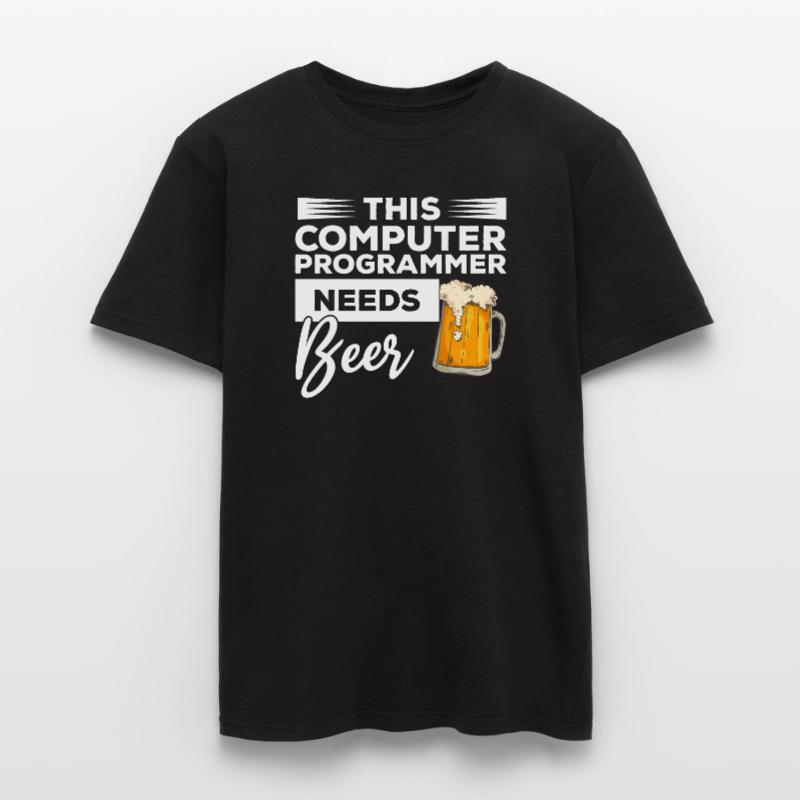 This Computer Programmer Needs Beer Programming Men's T-Shirt