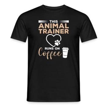 Ce dresseur d’animaux fonctionne au café - T-shirt homme - noir - Devant - AI Model Male 178 light (178cm)