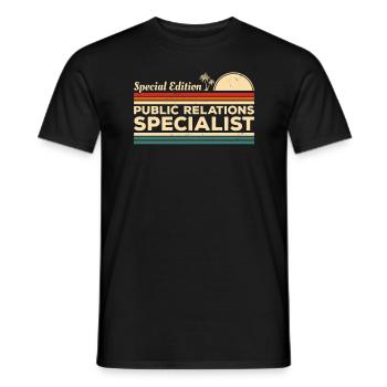 Vintage Special Edition Public Relations - Men's T-Shirt - black - Front - AI Model Male 178 light (178cm)