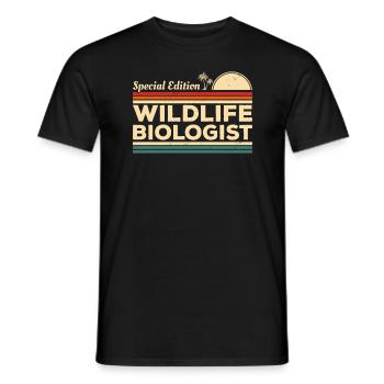 Vintage Sonderausgabe Wildbiologe Biologie - Männer T-Shirt - Schwarz - Vorne - AI Model Male 178 light (178cm)