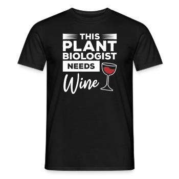 This Plant Biologist Needs Wine Botany - Men's T-Shirt - black - Front - AI Model Male 178 light (178cm)