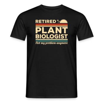 Un biologiste végétal à la retraite n’est plus mon problème - T-shirt homme - noir - Devant - AI Model Male 178 light (178cm)