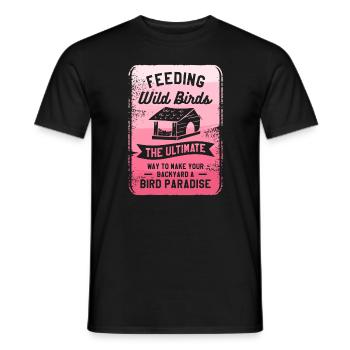 Nourrir les oiseaux sauvages La façon ultime de faire votre - T-shirt homme - noir - Devant - AI Model Male 178 light (178cm)