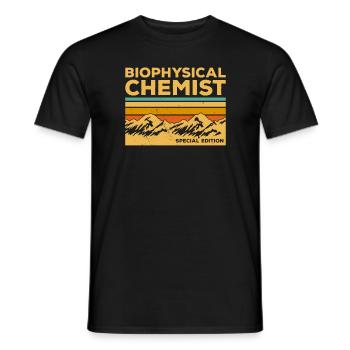 Vintage Biophysical Chemist Special Edition - Men's T-Shirt - black - Front - AI Model Male 178 light (178cm)