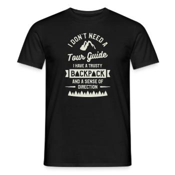 I Don't Need A Tour Guide I Have A Trusty Backpack - Men's T-Shirt - black - Front - AI Model Male 178 light (178cm)