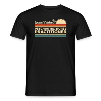 Vintage Special Edition Infirmière psychiatrique - T-shirt homme - noir - Devant - AI Model Male 178 light (178cm)