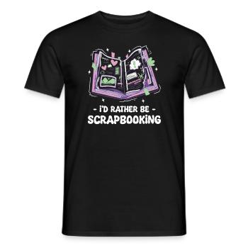 Ich wäre lieber Scrapbooking Scrapbook Crafter - Männer T-Shirt - Schwarz - Vorne - AI Model Male 178 light (178cm)
