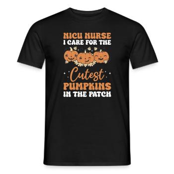 NICU Nurse I Care For The Cutest Pumpkins In The - Men's T-Shirt - black - Front - AI Model Male 178 light (178cm)