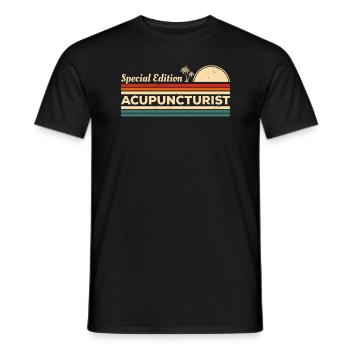 Vintage Acupuncturist Acupuncture - Men's T-Shirt - black - Front - AI Model Male 178 light (178cm)