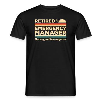 Notfallmanager im Ruhestand nicht mehr mein Problem - Männer T-Shirt - Schwarz - Vorne - AI Model Male 178 light (178cm)