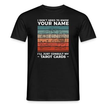 Je vais juste consulter ma lecture de carte de tarot - T-shirt homme - noir - Devant - AI Model Male 178 light (178cm)
