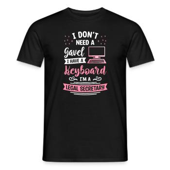 Je n’ai pas besoin d’un marteau J’ai un clavier Je suis un légal - T-shirt homme - noir - Devant - AI Model Male 178 light (178cm)