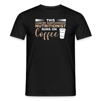 Cette nutritionniste de la survie au cancer continue - T-shirt homme - noir - Devant - AI Model Male 178 light (178cm)