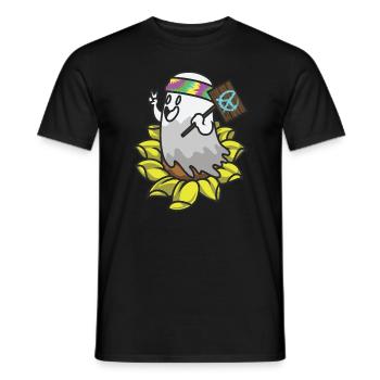 Kürbis Hippy Halloween Frieden Hippie - Männer T-Shirt - Schwarz - Vorne - AI Model Male 178 light (178cm)
