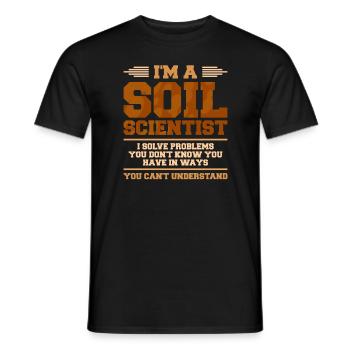 Je suis un pédologue, je résous des problèmes que vous ne connaissez pas - T-shirt homme - noir - Devant - AI Model Male 178 light (178cm)