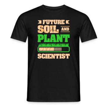 Future Soil And Plant Scientist - Men's T-Shirt - black - Front - AI Model Male 178 light (178cm)